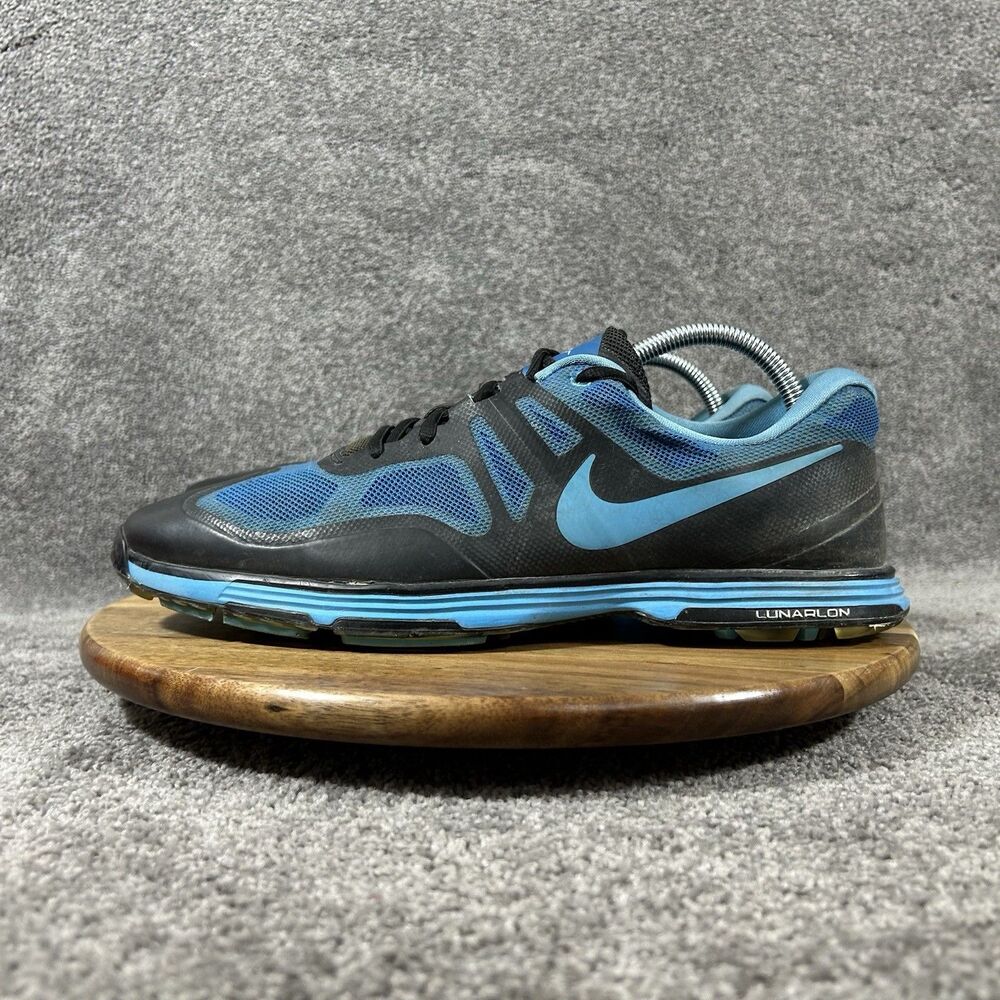 Nike Lunarlon Hyperfuse Ascend 628340-400 Men's Size 10.5 Blue Black Golf Shoes - Picture 5 of 11